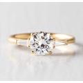 2 Carat Diamond Engagement Ring|Diamond/Moissanite White Gold Anniversary Ring|Three Stone Prong Set Ring|Unique Ring