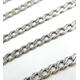 1Ft 4X3mm 925 Oxidized Silver Chain By Foot, Unfinished Antique Curb Chain, Cuban Flat Gunmetal Miami Chain. X12Ox