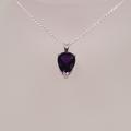 Amethyst Gemstone Necklace, Purple Amethyst, Handmade Jewellery, Sterling Silver, Pendant