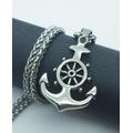 Anchor Pendant Necklace For Men Ships Helm Wheel Necklaces Sailors Gifts Vintage Pirate Fashion Accessory