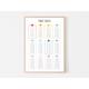 Times Table Print - Multiplication Poster Maths Home Learning Classroom Educational A4 Playroom Wall Decor