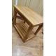 Medium Oak Side Table | Solid Wood Slim Occasional/Coffee/Lamp/End/Console Stand Real Oak Table