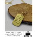Dog Tag Necklace, 14K Gold Tag, ID Personalized Pet Engraved Small Puppy