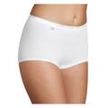 Sloggi Womens Basic+ Maxi Briefs 4 Pack - White Cotton - Size Large