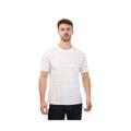 Lacoste Mens Repeated Logo Lounge T-Shirt in Navy-White Cotton - Size Medium