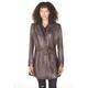Infinity Leather Womens 3/4 Length Trench Coat-Ranchi - Brown - Size 10 UK