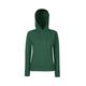 Fruit of the Loom Womens Ladies Lady Fit Hooded Sweatshirt / Hoodie - Green Viscose - Size X-Large