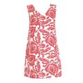 Lipsy Womens Paisley Sleeveless Linen Dress - Red - Size 6 UK