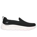 Skechers Women's GO WALK Flex - Ocean Sunset Slip-On Shoes | Size 7.5 Wide | Black/White | Textile/Synthetic | Vegan | Machine Washable