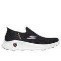 Skechers Men's Slip-ins: GO WALK Anywhere - The Tourist Slip-On Shoes|Size 7.0|Black/White|Vegan|Machine Washable|Arch Fit|Hyper Burst