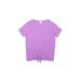 Crewcuts Outlet Short Sleeve T-Shirt: Purple Solid Tops - Kids Girl's Size 12