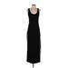 Boston Proper Casual Dress - Sheath Scoop Neck Sleeveless: Black Print Dresses - Women's Size Small