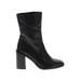 Franco Sarto Boots: Black Solid Shoes - Women's Size 9 - Almond Toe