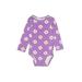 Carter's Long Sleeve Onesie: Purple Floral Bottoms - Size 24 Month