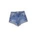 Zara TRF Denim Shorts: Blue Solid Bottoms - Women's Size 4 - Sandwash