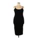 Wild Fable Casual Dress - Midi Scoop Neck Sleeveless: Black Print Dresses - Women's Size 2X-Large