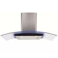 90cm Stainless Steel Edge Lit Curved Glass Cooker Hood Extractor Fan- EKP90SS