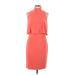 Lauren by Ralph Lauren Casual Dress - Sheath High Neck Sleeveless: Orange Solid Dresses - Women's Size 10