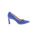 Vince Camuto Heels: Slip On Stilleto Cocktail Blue Solid Shoes - Women's Size 9 - Pointed Toe