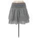 Abercrombie & Fitch Casual Mini Skirt Mini: Gray Stripes Bottoms - Women's Size Medium