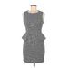 Ark & Co. Casual Dress - Mini Crew Neck Sleeveless: Gray Dresses - New - Women's Size Medium