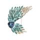 Fashion luxury angel wings brooch bright gradient crystal wings corsage