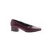 Easy Spirit Heels: Slip On Chunky Heel Classic Burgundy Solid Shoes - Women's Size 7 - Almond Toe