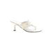Jack Rogers Sandals: Slip On Stilleto Glamorous Ivory Shoes - Women's Size 6 - Open Toe