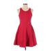 Parker Casual Dress - A-Line: Red Solid Dresses - Women's Size Small