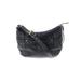 Stone Mountain Leather Shoulder Bag: Pebbled Black Print Bags