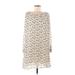 SM Wardrobe Casual Dress - Shift Scoop Neck Long sleeves: Ivory Dresses - Women's Size Medium