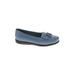 Dr. Scholl's Flats: Slip On Platform Classic Blue Solid Shoes - Women's Size 7 1/2 - Almond Toe