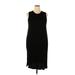 H&M Casual Dress - Sheath: Black Solid Dresses - Women's Size 2X-Large