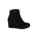 TOMS Ankle Boots: Black Solid Shoes - Women's Size 8 1/2 - Round Toe