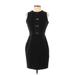 Ann Taylor Factory Casual Dress - Party High Neck Sleeveless: Black Solid Dresses - Women's Size 0