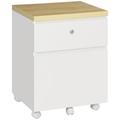 2-Drawer Filing Cabinet Mobile File Cabinet A3 Size with Lock Wheels