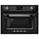 Smeg SO4902M1N Victoria Compact Combi Microwave For Tall Housing - BLACK