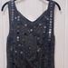 Free People Dresses | Free People Sleeveless Black Beaded Mini Dress. Stunning And Gorgeous. | Color: Black/Gray | Size: S