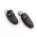 Gucci Shoes | Gucci Princetown Web Stripe Mules Eu 36.5 Us 6.5 Black Horsebit Loafer Flat | Color: Black | Size: 36.5eu