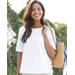 Blair Women's Captiva Cotton Side-Button Top - White - 2X - Womens