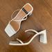 Anthropologie Shoes | Anthropologie Angel Alarcon Patent Leather Strap Sandals Cream | Color: Cream/Tan | Size: 7