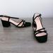 J. Crew Shoes | Like New J. Crew Odette Genuine Suede Leather Block Heel Sandals Black Square | Color: Black | Size: 8