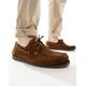 Tommy Hilfiger core suede boat shoes in brown