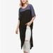 Free People Tops | Free People Bandwagon Colorblock Hi Low Tunic Dress Small Navy Blue Black | Color: Black/Blue | Size: S