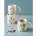 Anthropologie Dining | Anthropologie B Mug Dagny Spring Floral Monogram Mug Closet Is Bogo | Color: Cream/Green | Size: Os