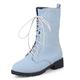 Ladies Snow Boots Winter Warm Ankle Boots Plush Slope Heel Booties Comfortable Ankle Boots Womens Walking Footwear High-top Winter Lightweght Snow Boots 34-46 (Light Blue 2 UK)