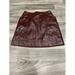 Anthropologie Skirts | Anthropologie/Maeve Fox Lether Patten Skirts Brown/ Side Pockets Size 00 | Color: Brown | Size: 00