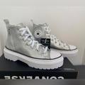 Converse Shoes | Converse Women Chuck Taylor All Star Lugged Lift Platform Glitter Size 7.5 | Color: Silver | Size: 7.5