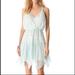 Free People Dresses | Free People Ode To Tea Shimmer Dress In Mint Crinkly Chiffon Tag Size Xs | Color: Green | Size: Xs