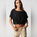 Free People Tops | Free People We The Free Cloud 9 Bubble Tee | Color: Black | Size: L